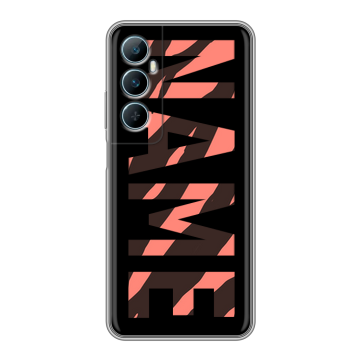 Силиконовый чехол на Realme C65 с принтом NAME
