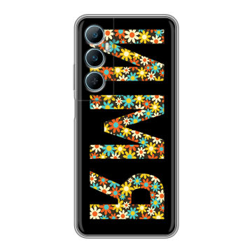 Силиконовый чехол на Realme C65 с принтом ИМЯ