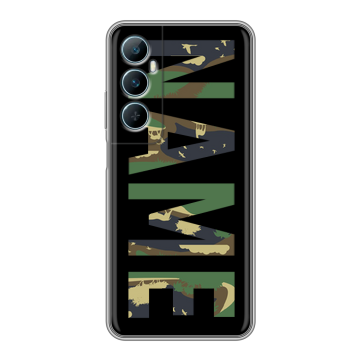 Силиконовый чехол на Realme C65 с принтом NAME