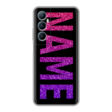 Силиконовый чехол на Realme C65 с принтом NAME
