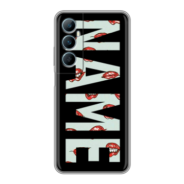 Силиконовый чехол на Realme C65 с принтом NAME