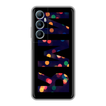 Силиконовый чехол на Realme C65 с принтом ИМЯ