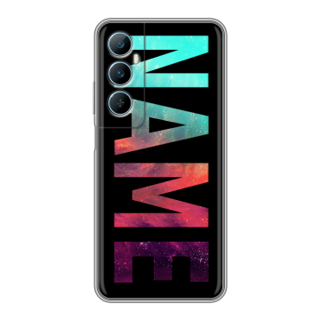 Силиконовый чехол на Realme C65 с принтом NAME