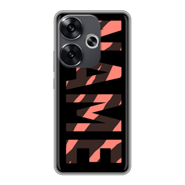 Силиконовый чехол на Xiaomi Redmi Turbo 3 с принтом NAME