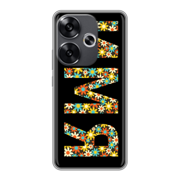 Силиконовый чехол на Xiaomi Redmi Turbo 3 с принтом ИМЯ