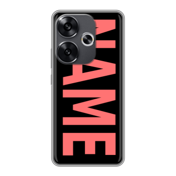 Силиконовый чехол на Xiaomi Redmi Turbo 3 с принтом NAME