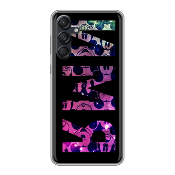 Силиконовый чехол на Samsung Galaxy M55 с принтом ИМЯ