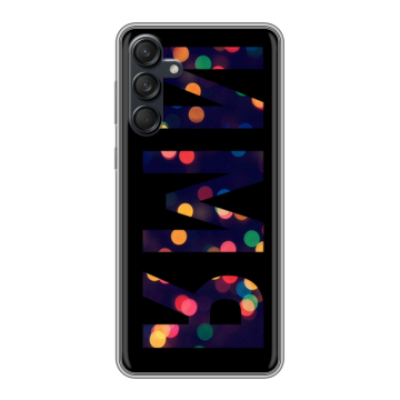 Силиконовый чехол на Samsung Galaxy M55 с принтом ИМЯ