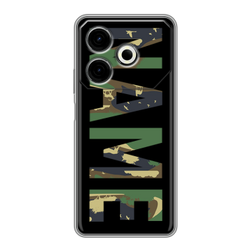 Силиконовый чехол на Tecno Pova 6 Neo с принтом NAME