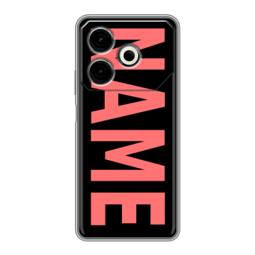 Силиконовый чехол на Tecno Pova 6 Neo с принтом NAME