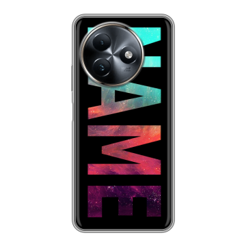 Силиконовый чехол на Itel S24 с принтом NAME