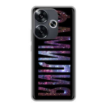 Силиконовый чехол на Xiaomi Poco F6 с принтом ФАМИЛИЯ