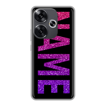 Силиконовый чехол на Xiaomi Poco F6 с принтом NAME
