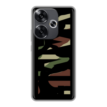Силиконовый чехол на Xiaomi Poco F6 с принтом NAME