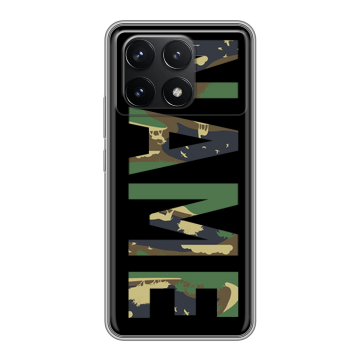 Силиконовый чехол на Xiaomi Poco F6 Pro с принтом NAME