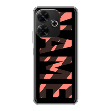 Силиконовый чехол на RedMi 13 4G с принтом NAME