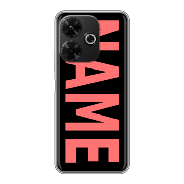 Силиконовый чехол на RedMi 13 4G с принтом NAME