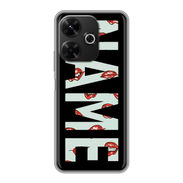 Силиконовый чехол на RedMi 13 4G с принтом NAME