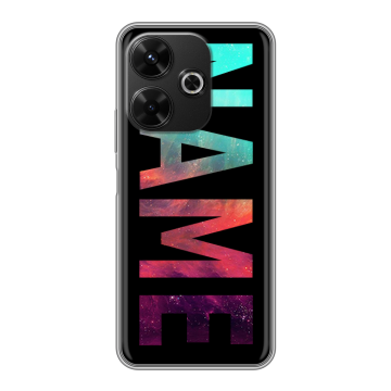 Силиконовый чехол на RedMi 13 4G с принтом NAME