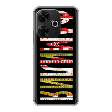Силиконовый чехол на Poco M6 4G с принтом ФАМИЛИЯ