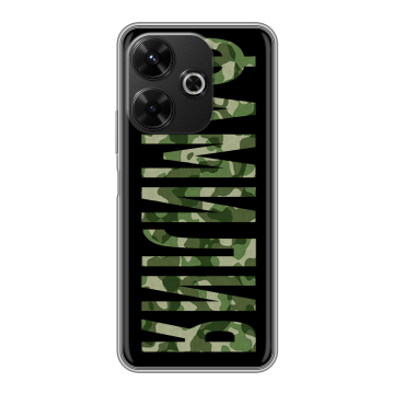 Силиконовый чехол на Poco M6 4G с принтом ФАМИЛИЯ