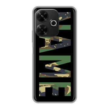 Силиконовый чехол на Poco M6 4G с принтом NAME