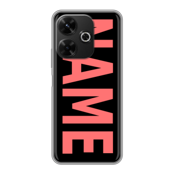 Силиконовый чехол на Poco M6 4G с принтом NAME