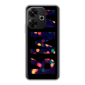 Силиконовый чехол на Poco M6 4G с принтом ИМЯ
