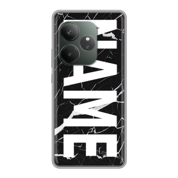 Силиконовый чехол на Realme GT 6 с принтом NAME