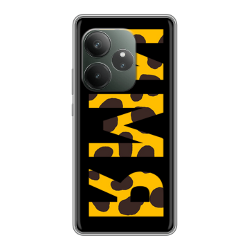 Силиконовый чехол на Realme GT 6 с принтом ИМЯ