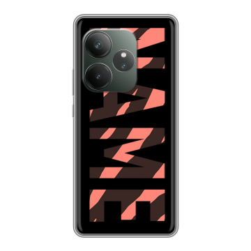 Силиконовый чехол на Realme GT 6 с принтом NAME