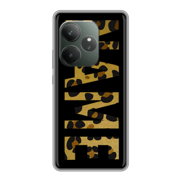 Силиконовый чехол на Realme GT 6 с принтом NAME