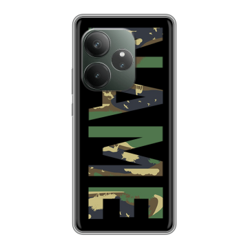 Силиконовый чехол на Realme GT 6 с принтом NAME