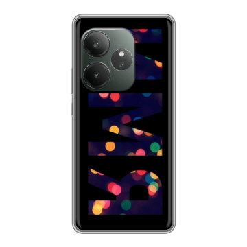 Силиконовый чехол на Realme GT 6 с принтом ИМЯ