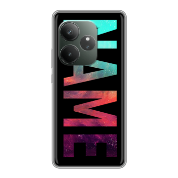Силиконовый чехол на Realme GT 6 с принтом NAME