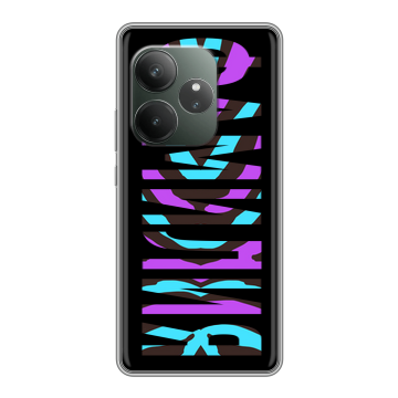 Силиконовый чехол на Realme GT 6T с принтом ФАМИЛИЯ