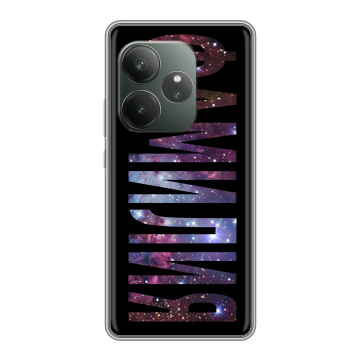 Силиконовый чехол на Realme GT 6T с принтом ФАМИЛИЯ