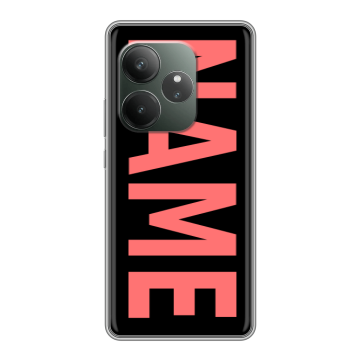 Силиконовый чехол на Realme GT 6T с принтом NAME