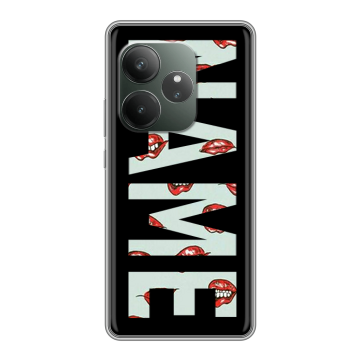 Силиконовый чехол на Realme GT 6T с принтом NAME