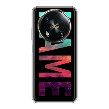 Силиконовый чехол на Itel RS4 с принтом NAME