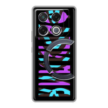 Силиконовый чехол на Infinix GT 20 Pro с принтом ФАМИЛИЯ