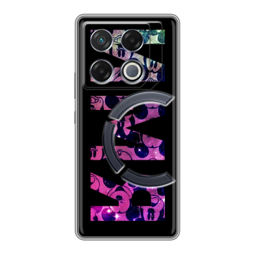 Силиконовый чехол на Infinix GT 20 Pro с принтом ИМЯ