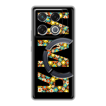 Силиконовый чехол на Infinix GT 20 Pro с принтом ИМЯ