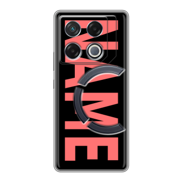 Силиконовый чехол на Infinix GT 20 Pro с принтом NAME