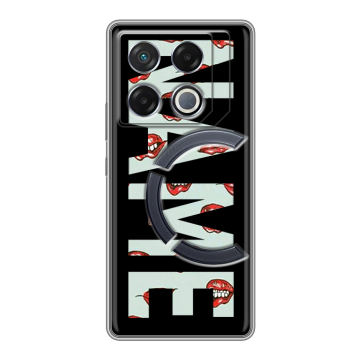 Силиконовый чехол на Infinix GT 20 Pro с принтом NAME