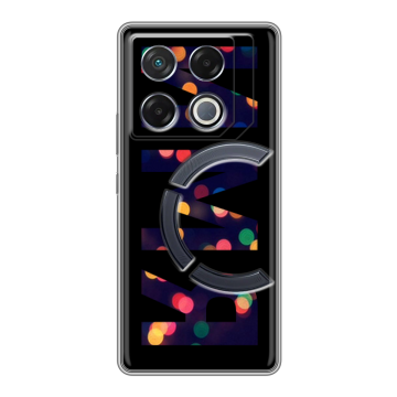 Силиконовый чехол на Infinix GT 20 Pro с принтом ИМЯ