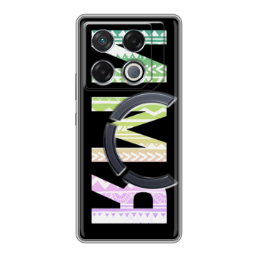 Силиконовый чехол на Infinix GT 20 Pro с принтом ИМЯ