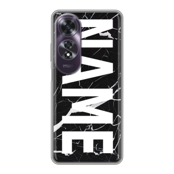 Силиконовый чехол на OPPO A60 с принтом NAME