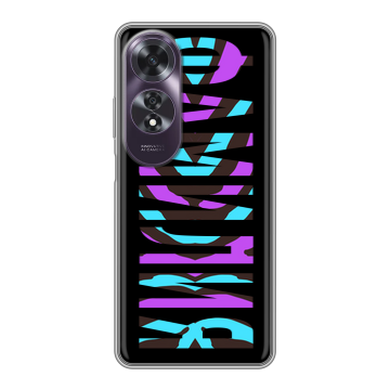Силиконовый чехол на OPPO A60 с принтом ФАМИЛИЯ