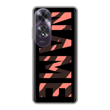 Силиконовый чехол на OPPO A60 с принтом NAME